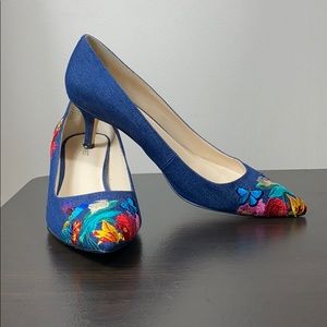 Denim shoes low heel by Nine West